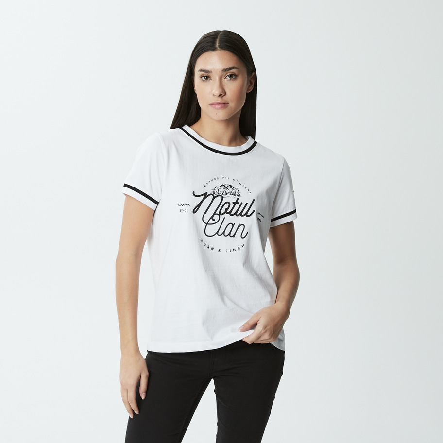 Motul Kurzärmeliges T-Shirt weiß