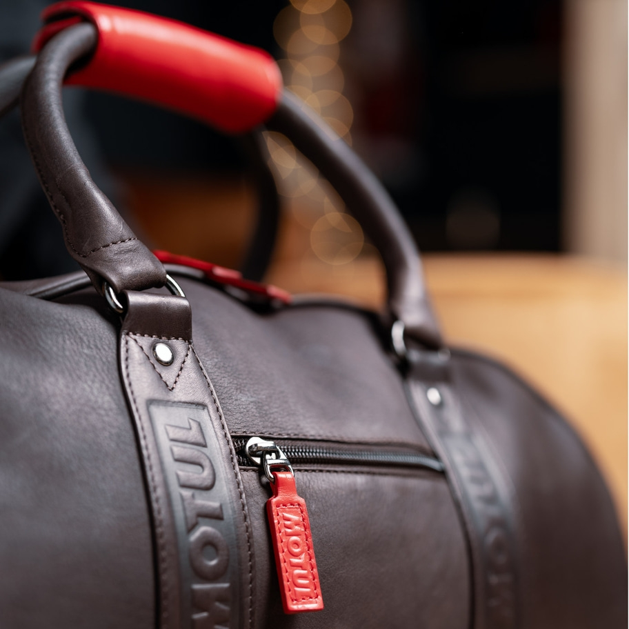LEATHER DUFFLE BAG MOCHA