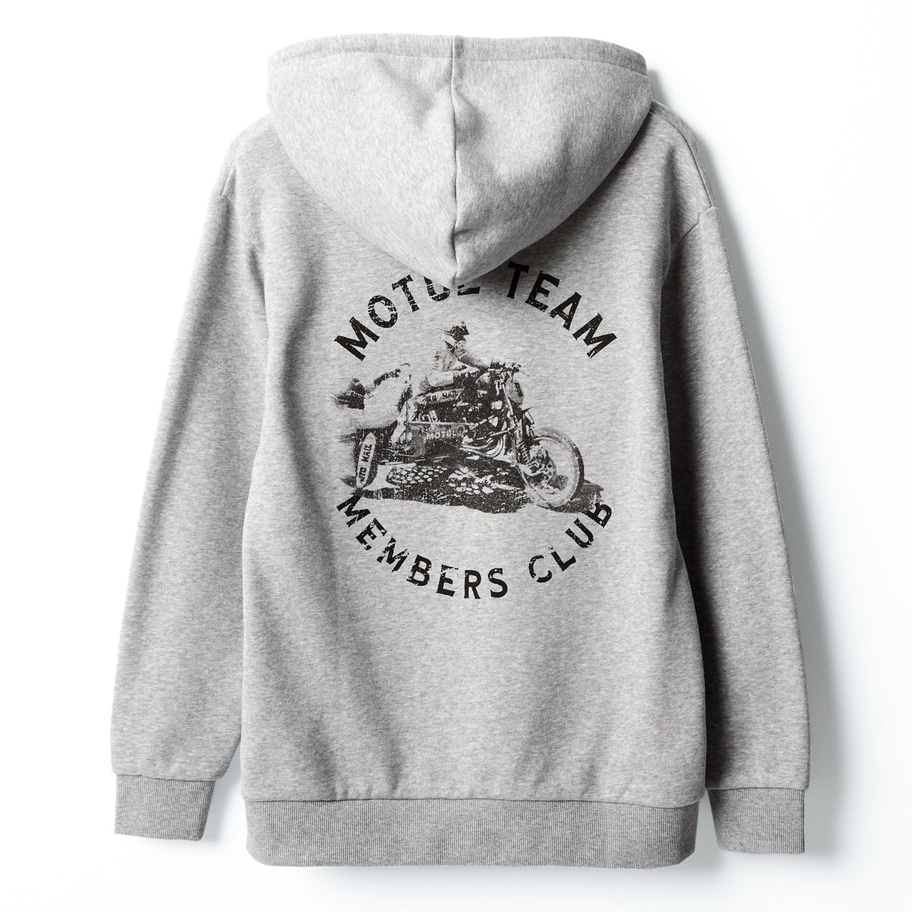 Lockeres Sweatshirt mit Kängurutasche und Kapuze hell grau meliert