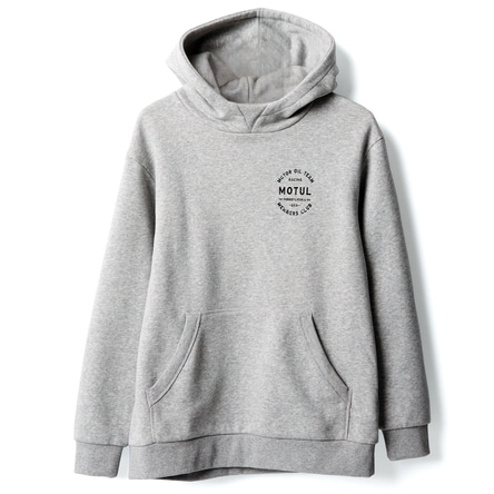 Lockeres Sweatshirt mit Kängurutasche und Kapuze hell grau meliert
