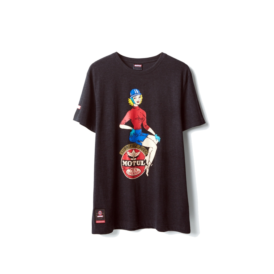 MOTUL Kurzärmeliges T-Shirt dunkelgrau meliert
