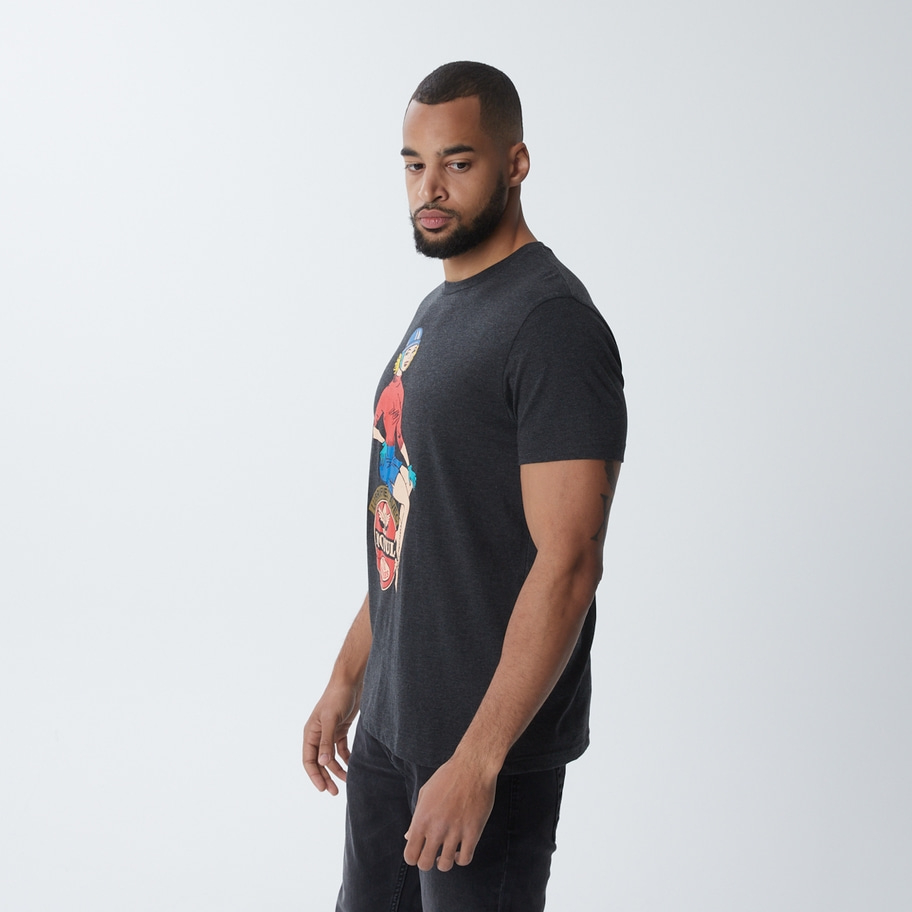 MOTUL Kurzärmeliges T-Shirt dunkelgrau meliert