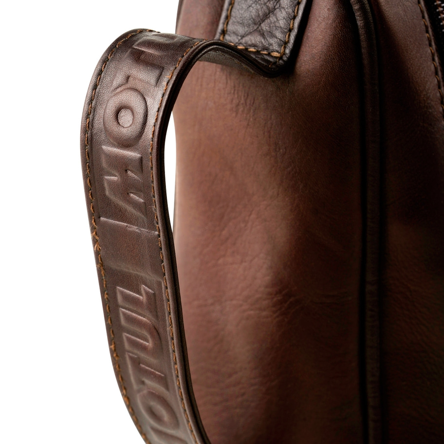 LEATHER DUFFLE BAG COGNAC