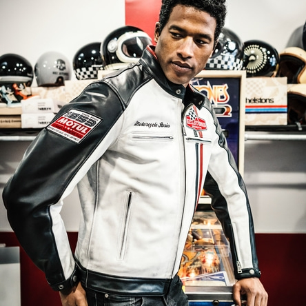 Helstons Indy Buffalo Lederjacke Weiß