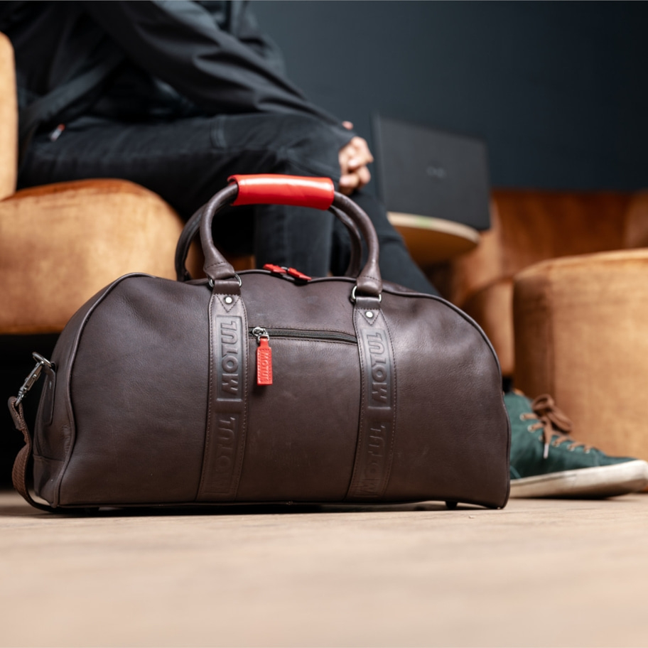 LEATHER DUFFLE BAG MOCHA
