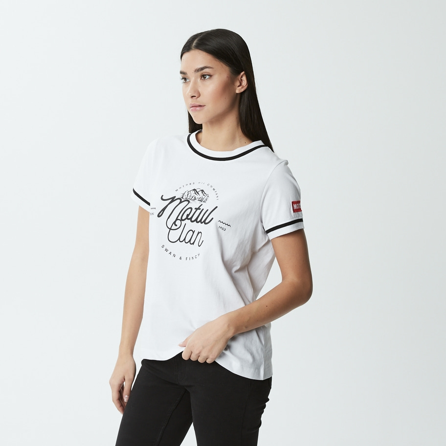 Motul Kurzärmeliges T-Shirt weiß