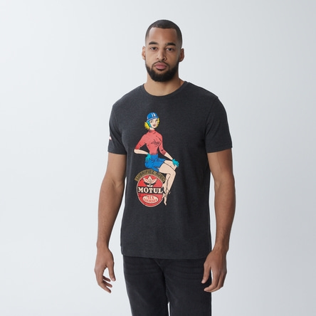 MOTUL Kurzärmeliges T-Shirt dunkelgrau meliert